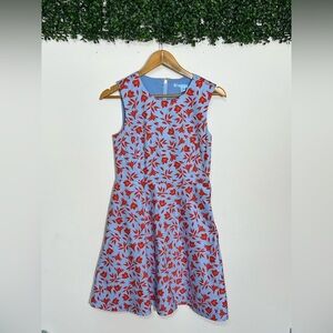 Draper James Madeline Mackenzie Dress Blue Floral Size 4